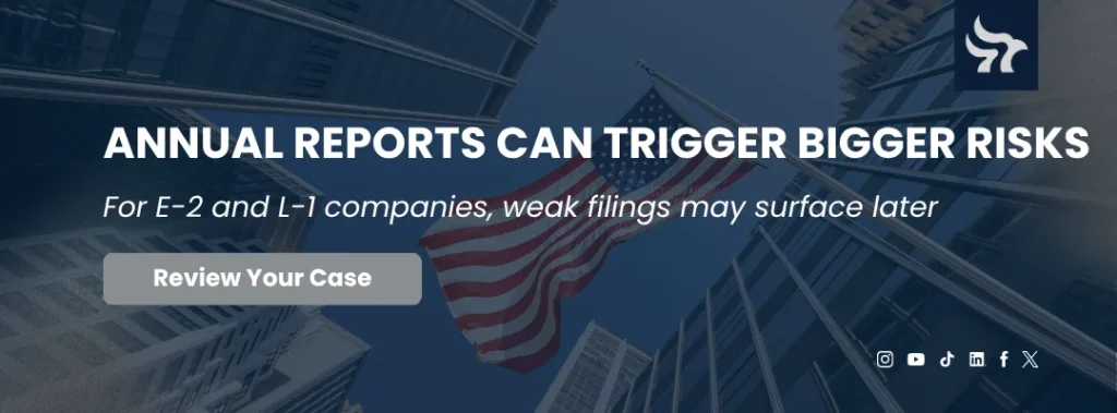 annual report visa status loigica